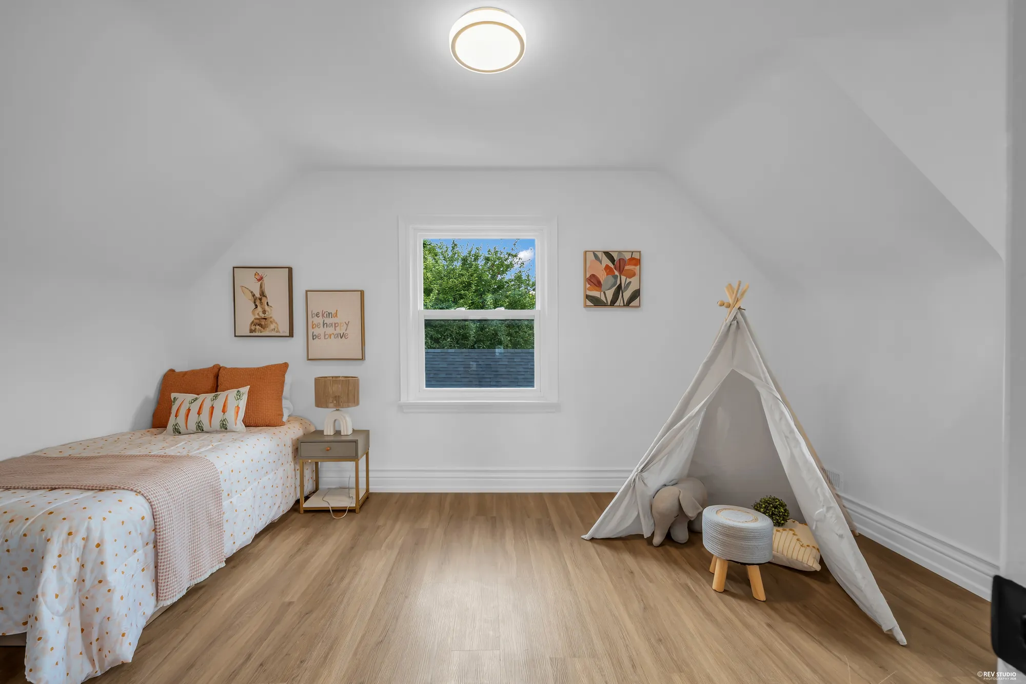 The first upstairs bedroom from the doorway